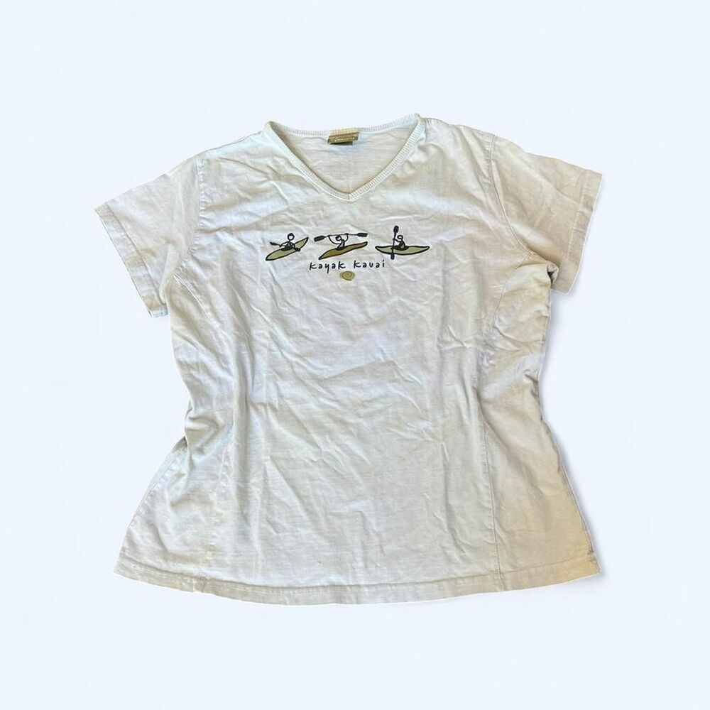 vintage 90s woman’s Hawaii kayaking graphic tee
